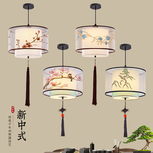 新中式吊灯房间灯中国风卧室，灯禅意茶室灯，简约现代过道阳台灯温馨