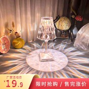 淳言ins网红水晶LED台灯创意卧室床头氛围小夜灯轻奢抖音钻石台灯