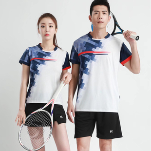 2023高端羽毛球服女夏运动(夏运动)套装速干乒乓球短裤男款上衣网球裙