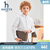 hazzys哈吉斯童装男童衬衫2024春季棉质学院英伦长袖上衣