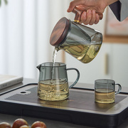 高档玻璃茶具套装家用小型茶盘，茶台办公室会客茶壶茶杯喝茶功夫泡
