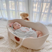 。ins婴儿手提篮 便携式摇篮车载手提篮 外出睡篮婴儿床收纳