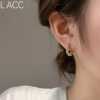 韩国小众设计感高级纯银针圈圈耳环女耳饰耳扣2024年潮耳圈