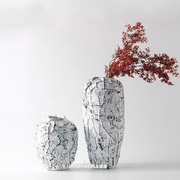 中式陶瓷花瓶家居样板房软装干花花器简约陶罐艺术花器摆设装饰品