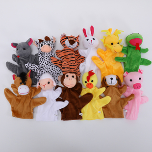手偶玩具十二生肖动物手指玩偶套指偶手套婴儿布娃娃幼儿园阅读区