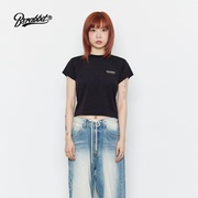 bsrabbit简约百搭短款露脐上衣女韩国个性时尚休闲T恤潮洋气短袖