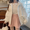 酸奶了设计原创白色蝴蝶结棉服女设计感2021可爱棉衣冬季外套