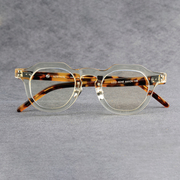 骚~复古眼镜框圆框配近视镜，男圆形眼睛框镜架，女板材透明眼镜6240