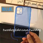 13荧光蓝深蓝透明iPhone12百搭手机壳全包款12promax软壳清透简约