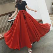 两面穿540度红色跳舞长裙，8米大摆黑色，新疆舞蹈裙双面穿雪纺纱裙