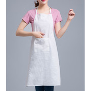 纯棉食堂餐厅食品厂白布饭单儿童绘画DIY教学扎染围裙