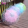 日本樱花伞韩国透明雨伞折叠小学生公主儿童女孩，拱形小清新长柄伞