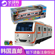 韩国tayo太友音乐小巴士地铁玩具，火车音乐闪光车男童汽车列车玩具