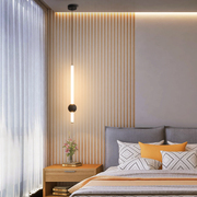 北欧卧室床头小吊灯现代简约极简单头客栈，酒店客厅背景墙走廊吊灯