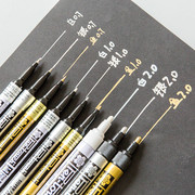日本sakura樱花油漆笔金色签到笔防水不掉色手绘高光白色绘画描金笔，银色电镀笔马克笔签名笔专用轮胎记号笔
