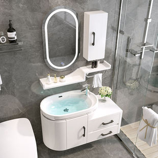 40宽浴室柜组合洗漱台洗脸洗手洗面池，台盆卫浴pvc可定制长度尺寸