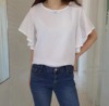 韩国东大门2023夏款女装圆领纯色气质女装高级感镂空短袖T恤