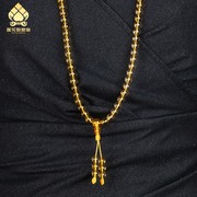 天然黄水晶项链108颗藏式手链珠串新中式，手串男女毛衣链饰品配饰