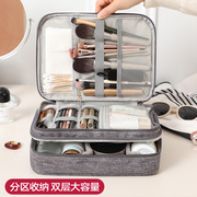 化妆包女大容量便携式旅行手提包多功能三层，2024化妆品收纳包