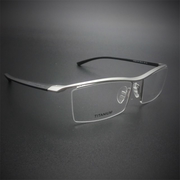 高端眼镜 保时捷款近视眼镜男超轻纯钛半框眼镜P8189眉线框运动镜