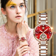 瑞士名牌女士手表时尚气质镂空四叶草，礼物精致夜光防水欧品客