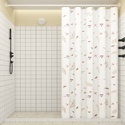 浴帘套装免打孔浴室窗帘防水布挂挡水隔断帘子卫生间洗澡磁吸防霉