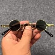 朋克圆形墨镜太子镜眼镜复古太阳镜，男女款超小框款汉奸嘻哈凹造型