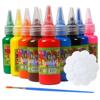 幼儿园儿童可水洗手指画颜料，套装海绵画刷拓印宝宝涂鸦绘画水彩画