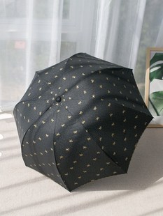 深拱形防晒防紫外线蘑菇，公主雨伞黑胶遮阳折叠晴雨，两用女太阳伞