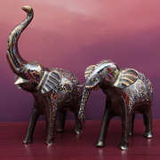铜象摆件一对装饰品巴基斯坦铜器创意工艺品客厅摆设结婚礼物饰品