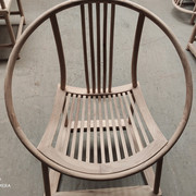 新中式休闲椅圆形椅子白茬毛坯，白胚北方老榆木家具，圈椅围椅美人椅