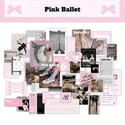 原创PinkBallet贴纸包蕾丝芭蕾风手帐装饰拼贴素材少女心拍照出卡