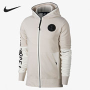Nike/耐克空军一号白男子休闲运动防风夹克连帽外套AJ0785-102