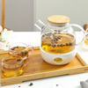 北欧耐热玻璃花茶壶蜡烛加热花草，茶具水果茶壶套装下午茶透明茶壶