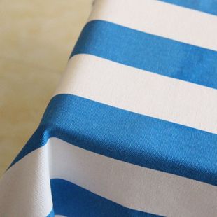 地中海蓝白条纹(白条纹)桌布茶几布餐桌布防水北欧ins幼儿园防水防油