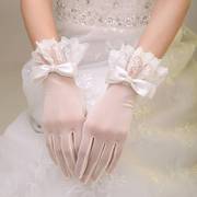 2016结婚新娘婚纱手套新娘晚装手套礼服蕾丝短手套纱手套配件
