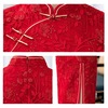 2021高开短袖透视大红蕾丝晚礼服b1022立领，斜襟女旗袍改良版