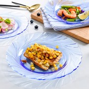多莱斯进口钢化玻璃盘子，菜盘家用时尚高级沙拉，水果盘客厅深盘餐具