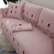 简约时尚沙发垫纯棉四季通用布艺防滑高档皮坐垫，北欧冬季现代套罩