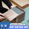 桐木烤色茶具包装盒复古收纳木盒长方形木制礼物盒定制