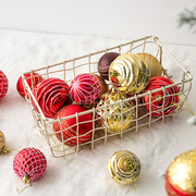 诺琪68cm挤胶线彩绘圣诞，球圣诞树装饰球，圣诞彩球圣诞节装饰品