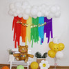 气球皱纹纸流苏拉花飘带彩带背景墙场景布置儿童宝宝生日派对装饰