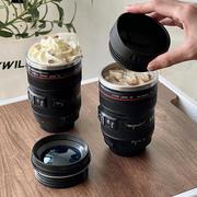 便携潮流单反镜头杯子个性，实用相机镜头杯创意，镜头水杯咖啡杯专用