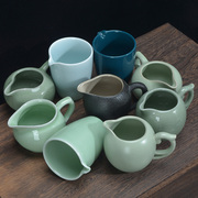 陶瓷公杯青瓷白瓷茶具，公道杯分茶器茶杯，茶海玻璃黑陶羊脂玉瓷公杯