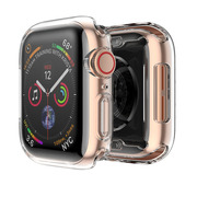 适用苹果s7手表保护壳applewatch78电镀tpu保护套，iwatch76435se全包硅胶壳s6s5智能配件硅胶4540mm