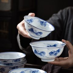青花玲玲瓷吃饭碗陶瓷中式传统