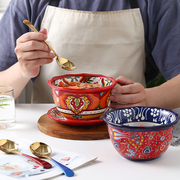 碗筷单人一套精致好看的高档陶瓷餐具一人食碗碟套装家用高颜值