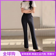 高级感黑色西裤女benito韩国23夏季OL通勤气质直筒长裤子