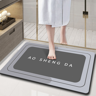 硅藻泥吸水地垫卫生间，软垫入户进门门口浴室防滑厕所门垫地毯卫浴