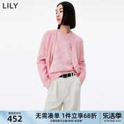 lily2024春女装多巴胺，穿搭含绵羊毛马海毛，通勤款针织开衫外套